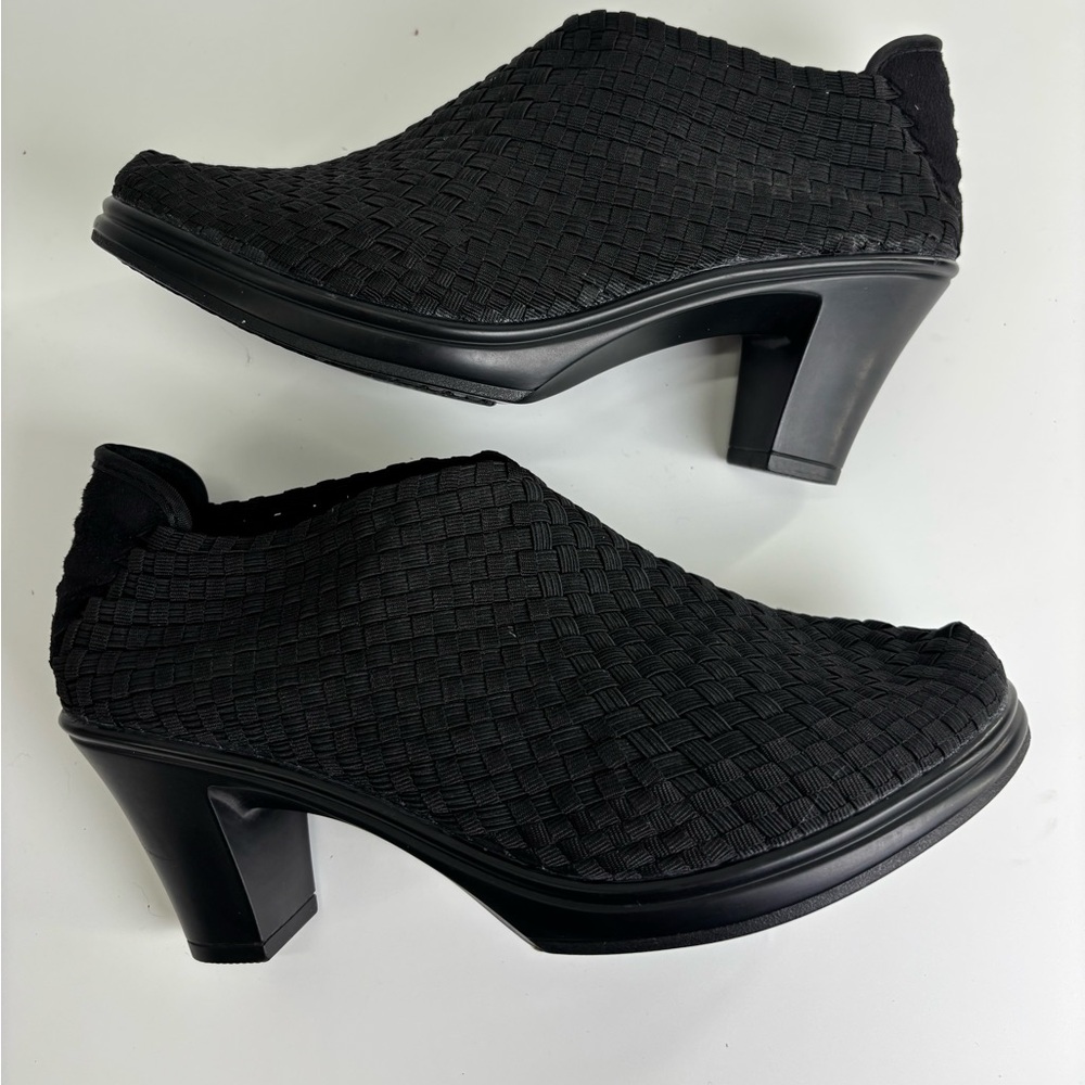 Bernie Mev Chesca woven heeled ankle boots 41 black 9.5 or 10